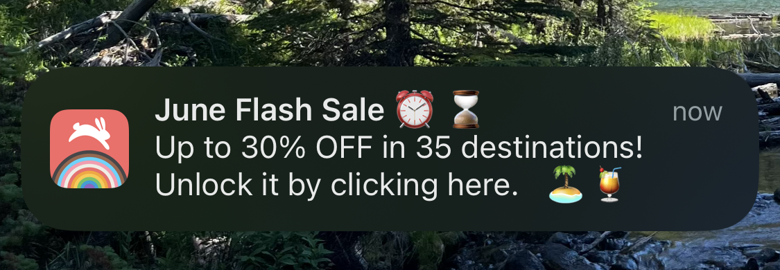 Hopper sale push notification