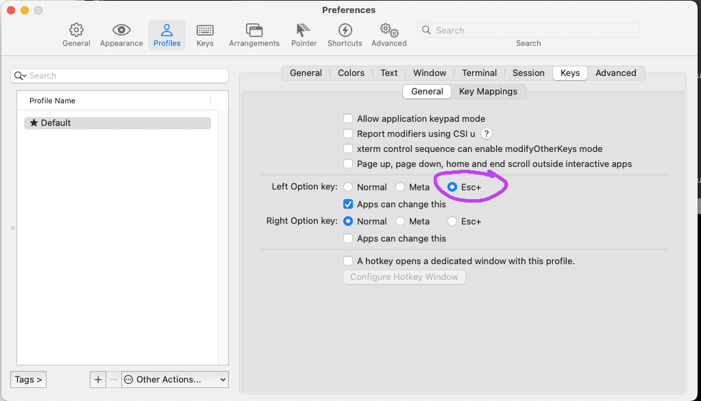 setting up keyboard